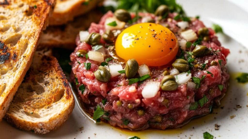 recettes traditionnelles et contemporaines à base de viande maturée 4 aurocha premium matured beef tenderloin steak tartar premium matured beef