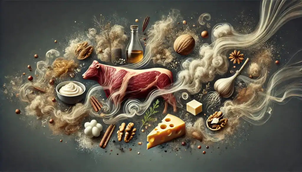 como reconhecer a carne maturada de qualidade em 5 passos simples 2 imagem abstrata de aromas de carne maturada de aurocha premium