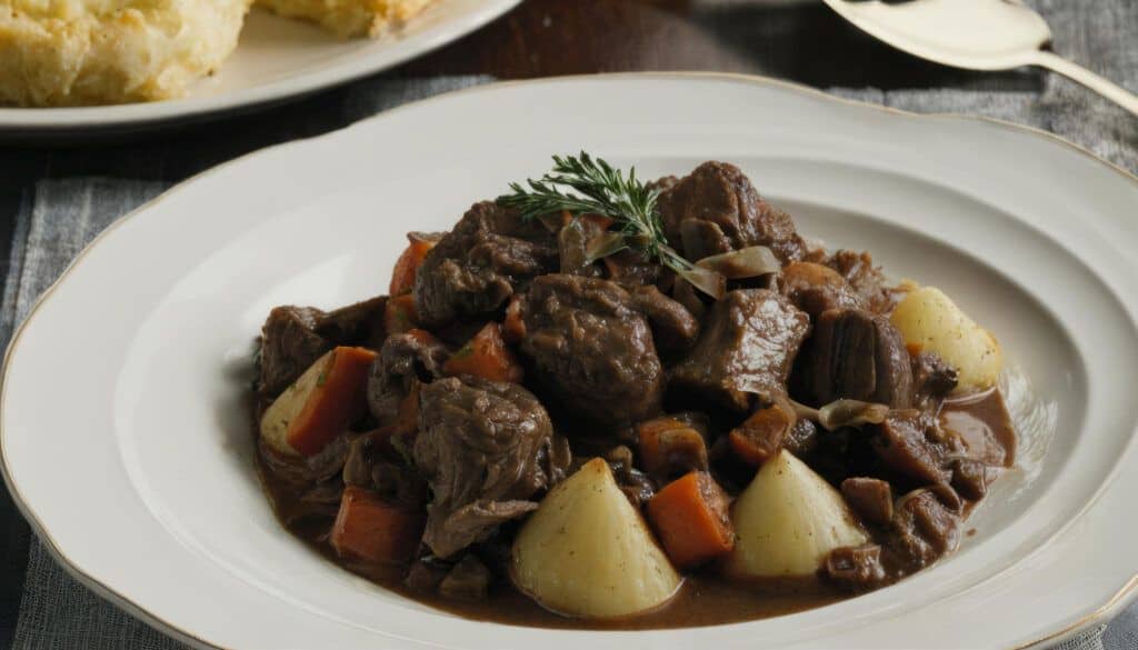 Recette de ragoût de bœuf avec une touche gastronomique 2 viande de bœuf maturée pour un ragoût gastronomique